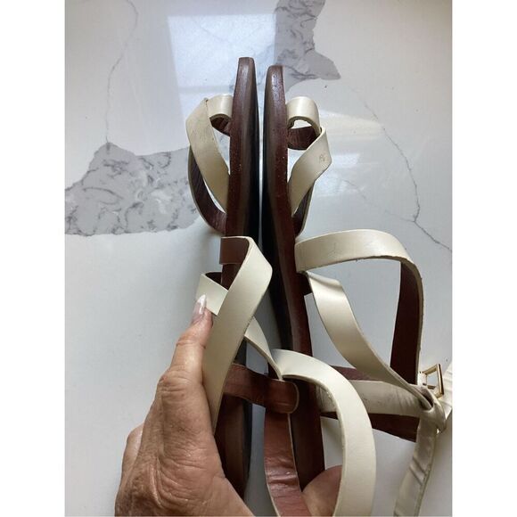 Tory Burch Leather Gladiator Sandals Sz 8.5 Cream $330.00 Retail SOLD OUT - Picture 8 of 9